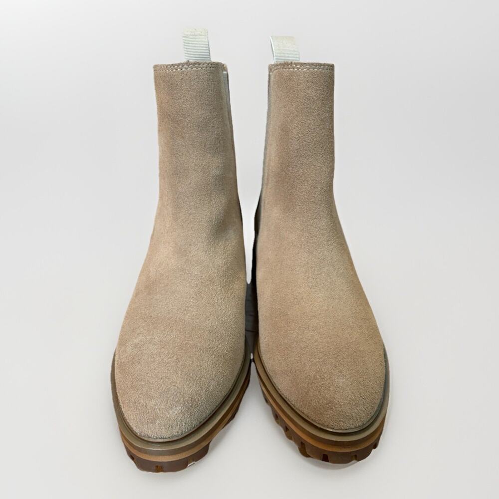 Quince Suede Chelsea Boot Women's 7 Desert Brown Lug Sole Pull On Classic - Picture 3 of 10